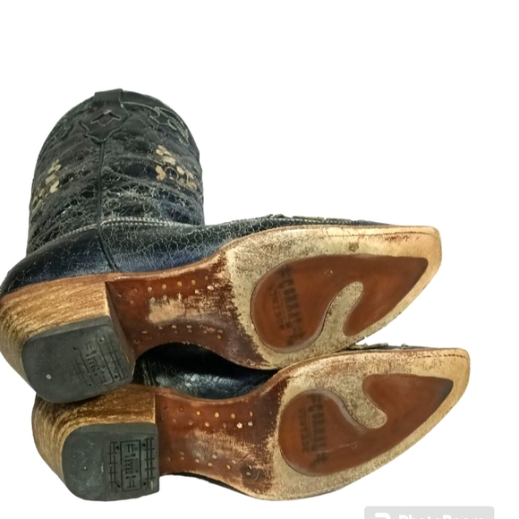 Corral Western Genuine Black Leather  Overlay X Toe C1198 Boots Size 8.5 - Picture 8 of 17